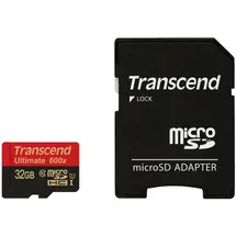 Transcend microSDHC 32GB Class 10 UHS-I 600x + SD-Adapter
