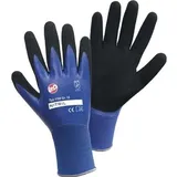 L+D Handschuhe Nitril Aqua Gr.10 blau/schwarz Nyl.m.dop.Nitril EN 388 PSA II