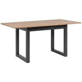 Homestyle4u Esstisch 120x80 in Braun ausziehbar Industrial Style | Gr.: onesize