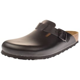 Birkenstock Boston Naturleder schmal schwarz 42