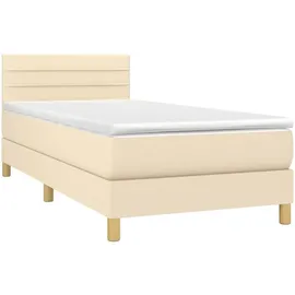 vidaXL Boxspringbett 100 x 200 cm Creme