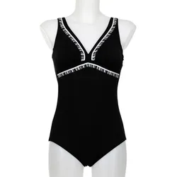 SUNMARIN Damen Badeanzug Badeanzug, schwarz, 46C