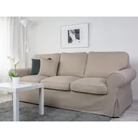 Bezug für EKTORP 3er-Sofa (Schlafsofa altes Modell) (Dark beige A02)