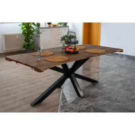 Sam Baumkantentisch 140(220) x 77 x 90 cm braun