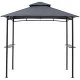 GRASEKAMP Grillpavillon BBQ 1,52 x 2,44 m grau