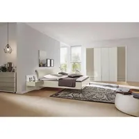 Musterring Schlafzimmer San Diego, Grau, Schlamm, Glas, Holzwerkstoff, 180x200 cm, Schlafzimmer, Schlafzimmer Komplett
