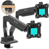 ONKRON G160-B Schwenkarm für 2 Monitore bis 32 Zoll Schwarz