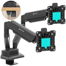 ONKRON G160-B Schwenkarm für 2 Monitore bis 32 Zoll Schwarz