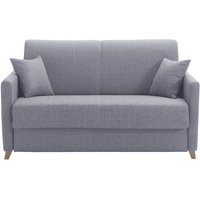 Schlafcouch grau mit Matratze 13 cm 2-3-Sitzer SKANDY