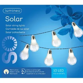 Lumineo Solarleuchte Kunststoff L.450cm 10x5 LED transparent/warm weiß