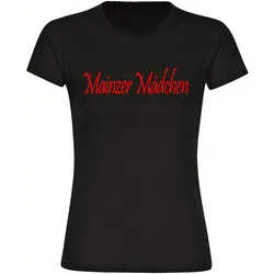 multifanshop Damen T-Shirt - Mainz - Mainzer Mädchen - Druck rot - Frauen