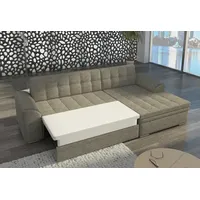 JVmoebel Ecksofa Sofa Ecksofa Schlafsofa Bettfunktion Couch Leder Textil Polster Sofas, Made in Europa weiß