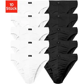H.I.S. Slip »Männer Unterhose«, Gr. 10 St., schwarz-weiß schwarz, weiß, Herren Unterhosen Slips in Unifarben, Bestseller