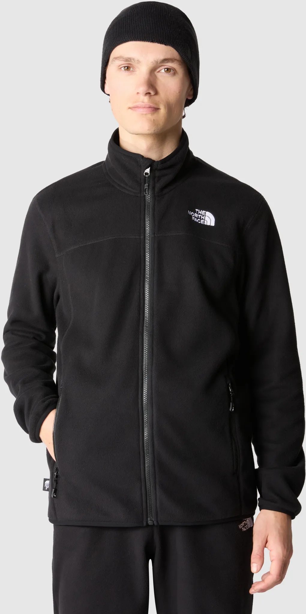 Fleecejacke THE NORTH FACE "M 100 GLACIER FULL ZIP" Gr. M, schwarz (black) Herren Jacken Outdoorjacken