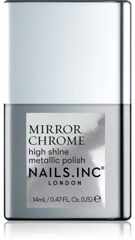 Nails Inc. Mirror Chrome Nagellack mit hohem Glanz Farbton Silver Served 14 ml