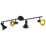 QAZQA Modernes Punktschwarz mit Gold 4-Licht - Magno