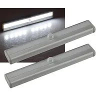 ChiliTec LED Schrankleuchte mit Bewegungsmelder 2 Stück 80Lm I 4x AAA Batteriebetrieb I Lichtfarbe Weiß