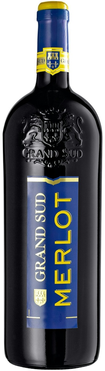 Grand Sud Merlot Rotwein trocken 6 Flaschen x 1,0 l (6 l)