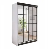 Kier Furniture Schiebetürenschrank, Weiß, Holzwerkstoff, 150x200x62 cm, Schlafzimmer, Kleiderschränke, Schwebetürenschränke