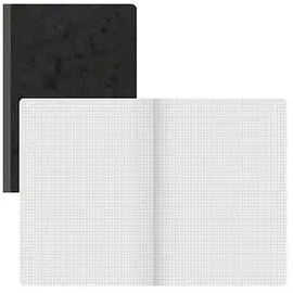 Brunnen Notizbuch DIN A5 kariert, schwarz Softcover 192 Seiten, 1 St.