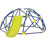 Goplus Klettergerüst, Kletterturm mit Rutsche, Plattform aus Stoff, Handläufe, Glatte Kanten, Krabbeln, Klettern, Spielgerüst Kletterkuppel für Kinder im Alter von 3-10 Jahren (Rot)