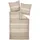 JANINE Davos Gestreift Beige 155 x 220 cm + 80 x 80 cm