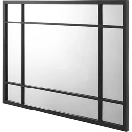 [en.casa] Wandspiegel, Schwarz, Glas, rechteckig 60x90x1.8 cm,