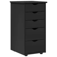 vidaXL Schrank Schwarz 34 x 39 x 61,5 cm Massivholz Kiefer,