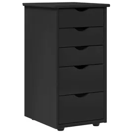 vidaXL Schrank Schwarz 34 x 39 x 61,5 cm Massivholz Kiefer,