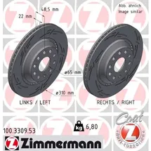 ZIMMERMANN Bremsscheibe BLACK Z 100.3309.53