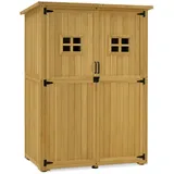 MCombo Gerätehaus M MCombo Gartenhaus Holz Wetterfest, 59×127×168 cm, 0912-F beige