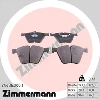 ZIMMERMANN Bremsbelagsatz, Scheibenbremse