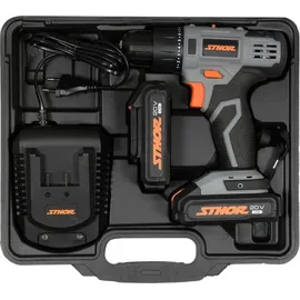 STHOR Akku-Bohrschrauber 20V inkl. 2 x 2,0 Ah + Ladegerät