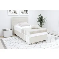 Westfalia Schlafkomfort Boxspringbett "Sven", weiß (wollweiß), L:210cm, 80% Baumwolle/