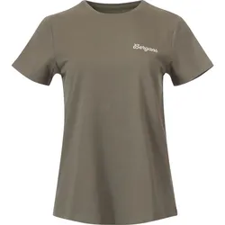 Bergans Nordmarka Organic Cotton Print Tee Women green mud (12731) XL