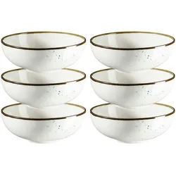 MÄSER Schüssel 17 cm Weiss mit blauen Punkten 6er Set, PINTAR Blaue Punkte, 594071