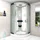 AcquaVapore D46-00M0 Komplettdusche mit Schiebetür 80 x 80 cm weiß Sicherheitsglas