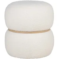 House Nordic Pouf Milford Polyester 38 x 41 x 38 cm Weiß