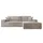 Selsey Ecksofa Eckcouch Schlafsofa Couch mit Schlaffunktion und Bettkasten, Ottomane Rechts Cordbezug in Beige - Beige
