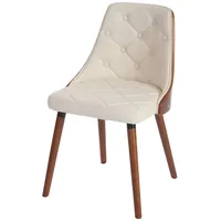 Mendler 2er-Set Esszimmerstuhl HWC-A75, Besucherstuhl Küchenstuhl, Walnuss-Optik Bugholz ~