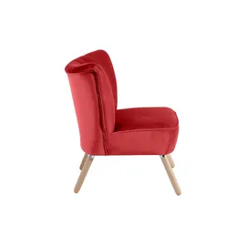 Max Winzer Sessel Alessandro Samtvelours 70 x 80 x 66 cm Rot