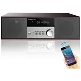 LONPOO Kompaktanlagen Micro HiFi-System, 40W RMS CD-Stereoanlage Musikanlage mit CD-Player, UKW Radio, Bluetooth, AUX-IN, Kopfhörer Ausgang, DSP-Tech, Klänge löschen& Satter Bass Ton