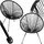 Tectake 2er Set Gartenstuhl 70,5 x 69 x 78 cm schwarz