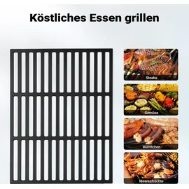 Wiltec Grillrost 30 x 44,5 cm Gusseisen matt emailliert