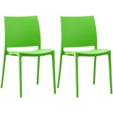 CLP 2er Set Gartenstühle Meton grün