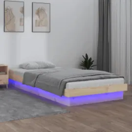 vidaXL Massivholzbett 100 x 200 cm Braun