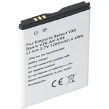 AccuCell Akku passend für Emporia Select V99, Basic V26, AK-V99, Li-ion, 3,7V, 1200mAh, 4,4Wh