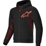 Alpinestars Chrome Air Sport Motorrad Zip Hoodie, schwarz-rot, Größe L für Männer