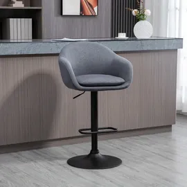 Homcom Barhocker Dunkelgrau, 54 x 54B x 92-112H cm-Dunkelgrau - Gr.: onesize