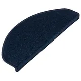 Floordirekt KARAT Velours Stufenmatte Dynasty Atmungsaktiv Blau 23,5 x 65 cm Halbrund